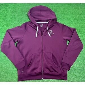 Vintage‎ Texas A&M Nike Jacket Youth LG Y2K Aggie Football Full Zip Hoodie NWOT